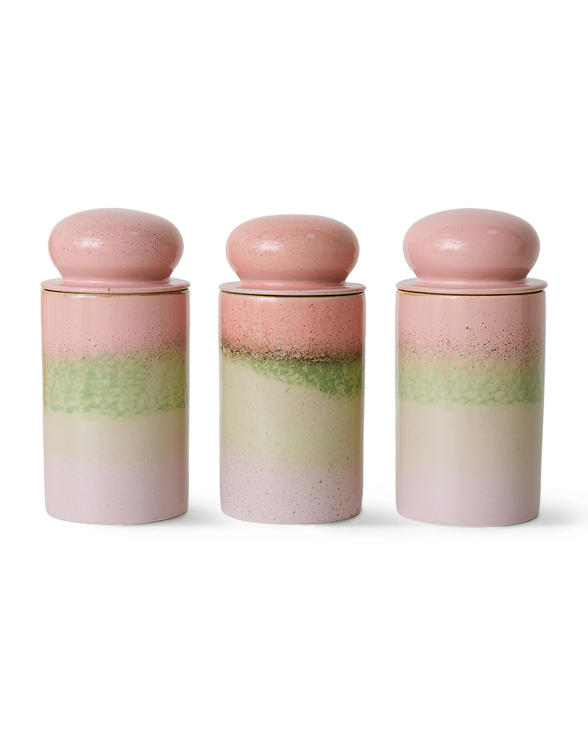70s ceramics: storage jar, glaze multicolour | Bildmaterial bereitgestellt von SHOES.PLEASE.