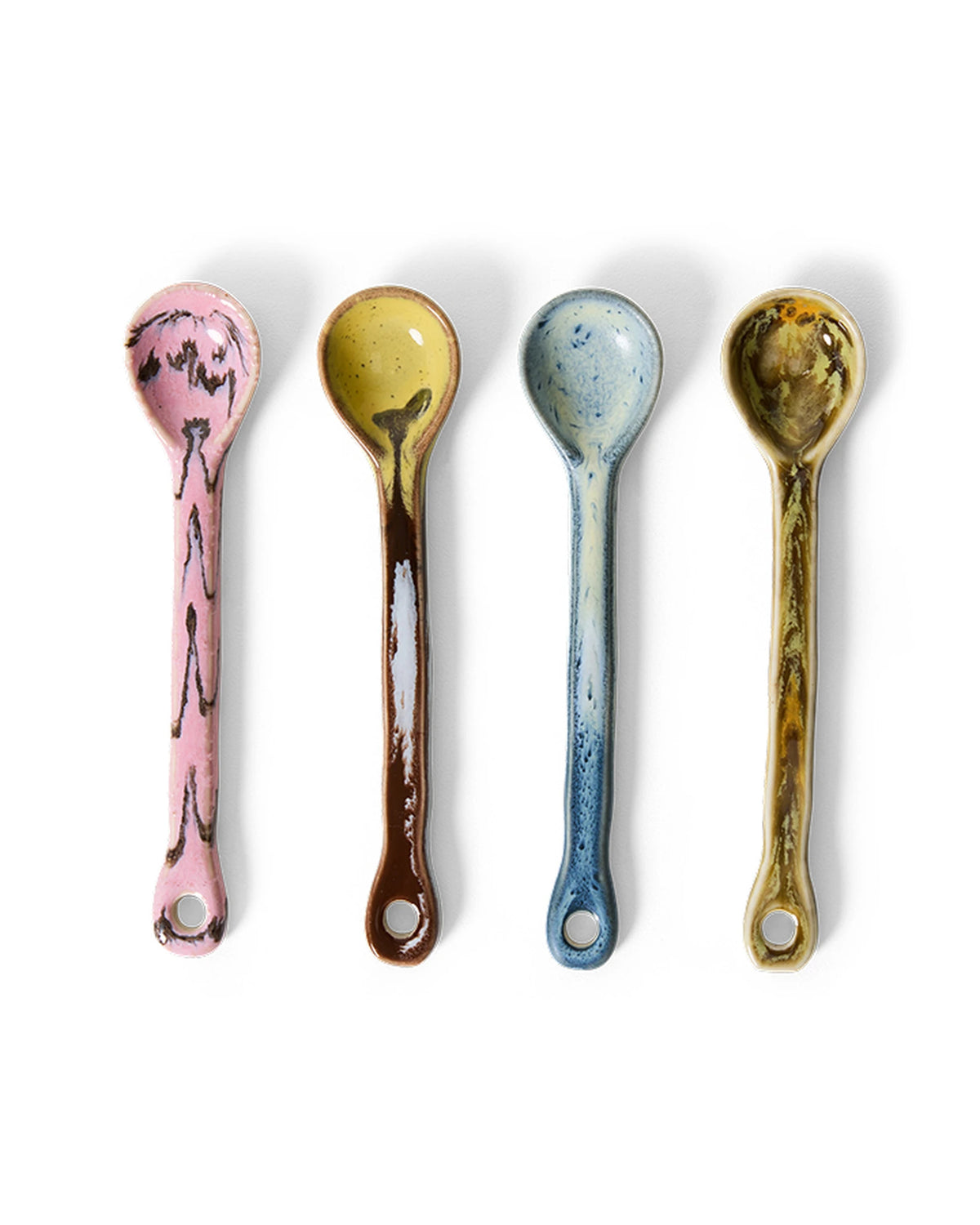 70s ceramics: spoons M, sketch (set of 4) multicolour | Bildmaterial bereitgestellt von SHOES.PLEASE.