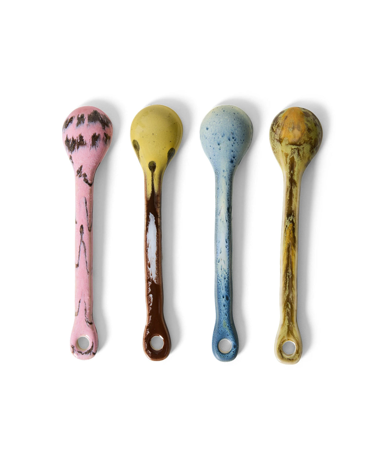 70s ceramics: spoons M, sketch (set of 4) multicolour | Bildmaterial bereitgestellt von SHOES.PLEASE.