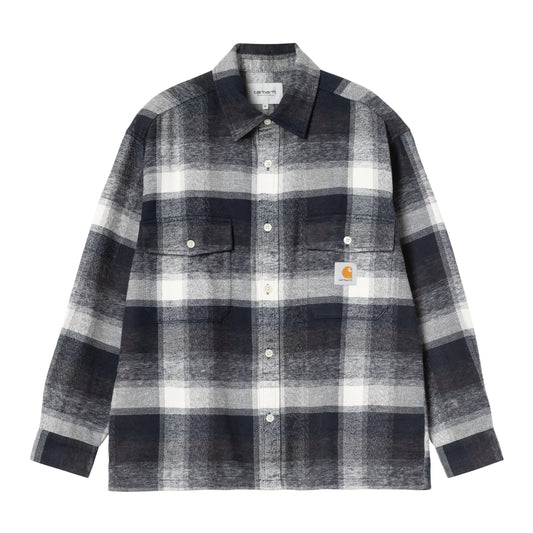 L/S Esterson Shirt esterson check, dark navy