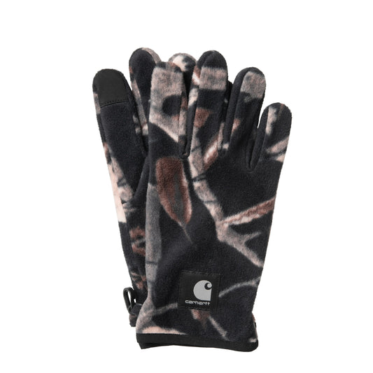 Blevin Gloves camo feather tree, black