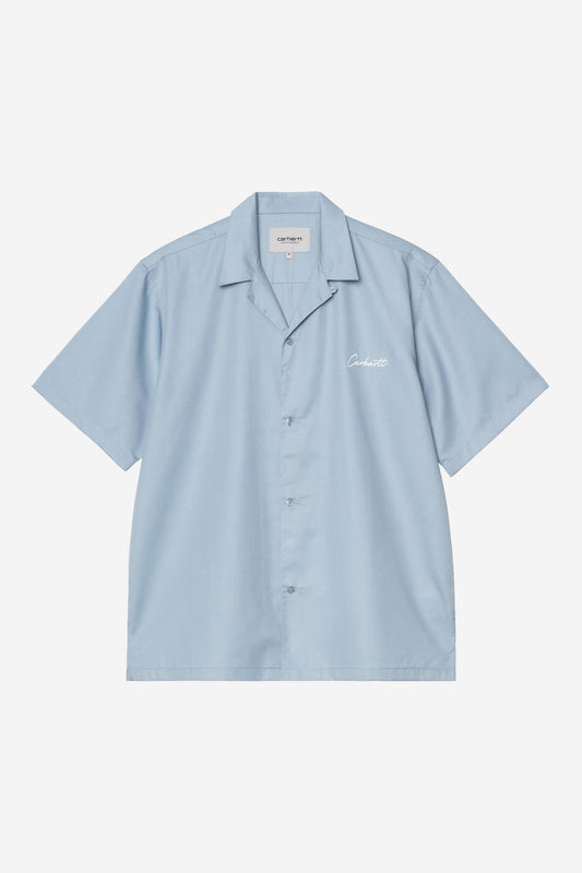 S/S Delray Shirt frosted blue / white /---