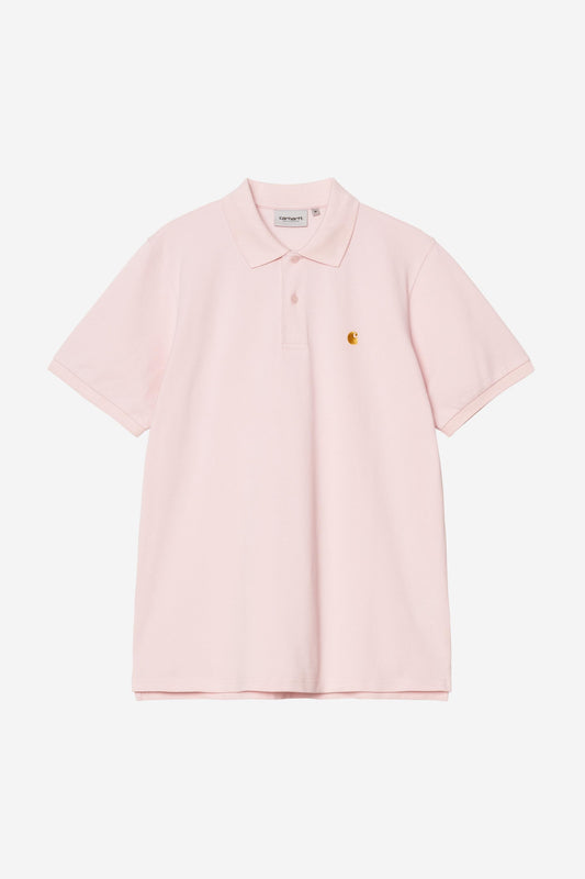 S/S Chase Pique Polo air pink / gold /---