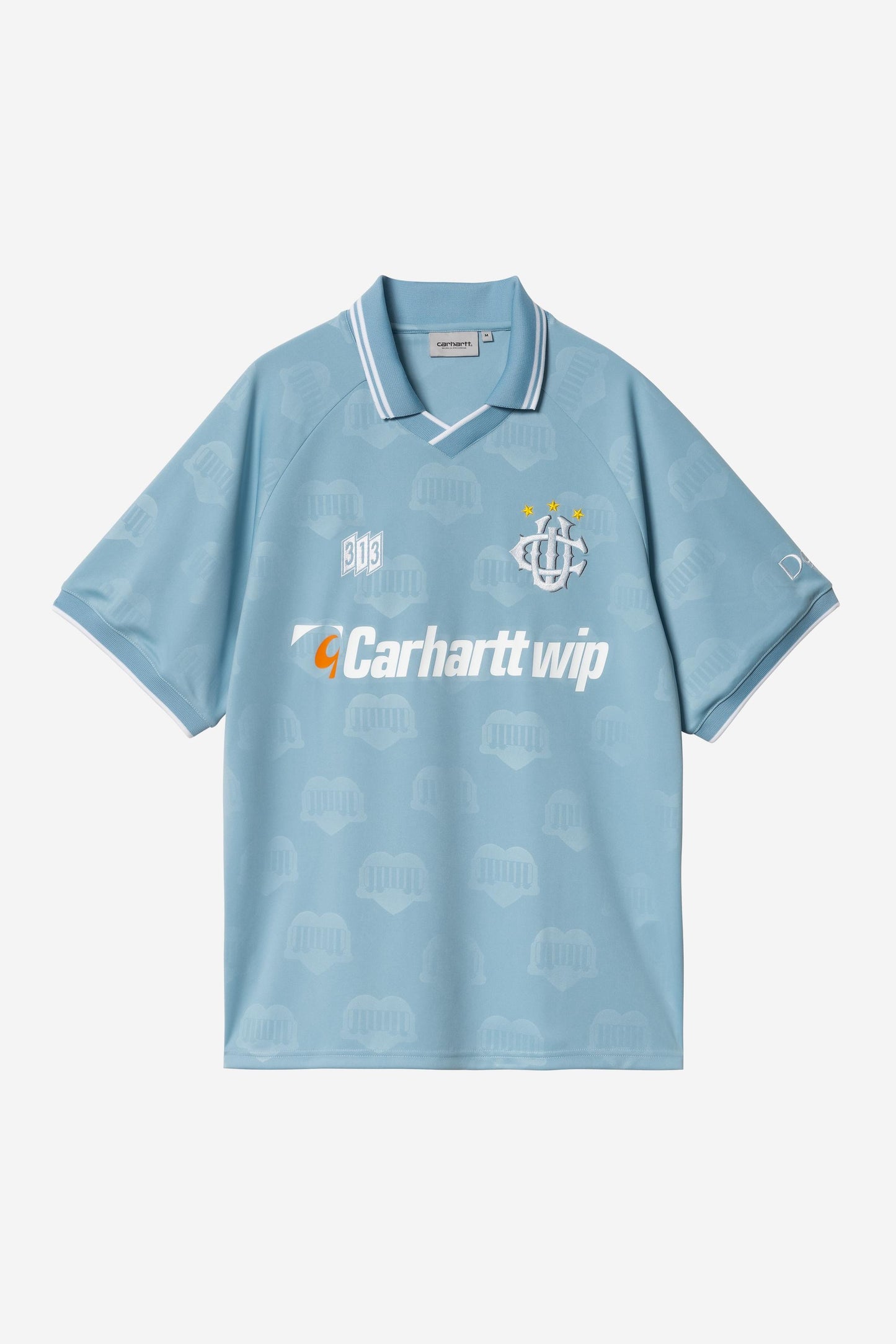 S/S Hartt’s Football T-Shirt heart train jacquard bluebird | Bildmaterial bereitgestellt von SHOES.PLEASE.