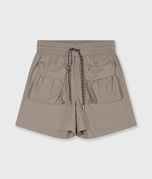 crinkle utility shorts fog