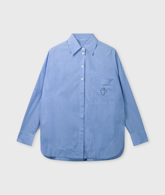 long sleeve shirt check ultramarine