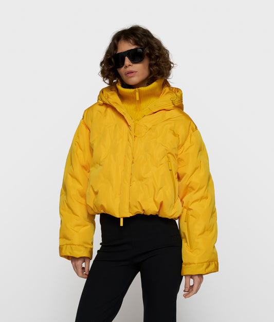 the muse parka bright mango