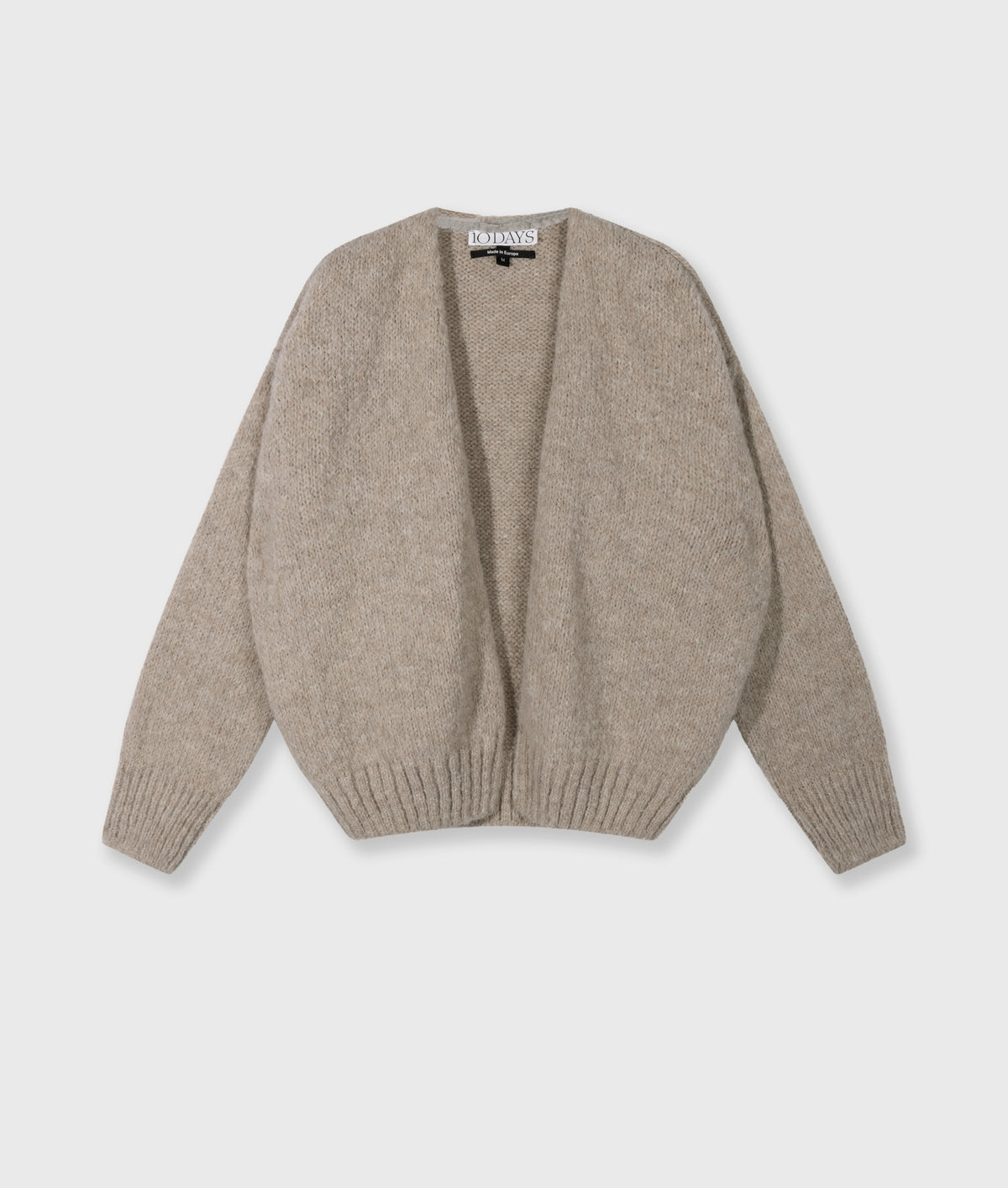 short belted knit cardigan fog | Bildmaterial bereitgestellt von SHOES.PLEASE.