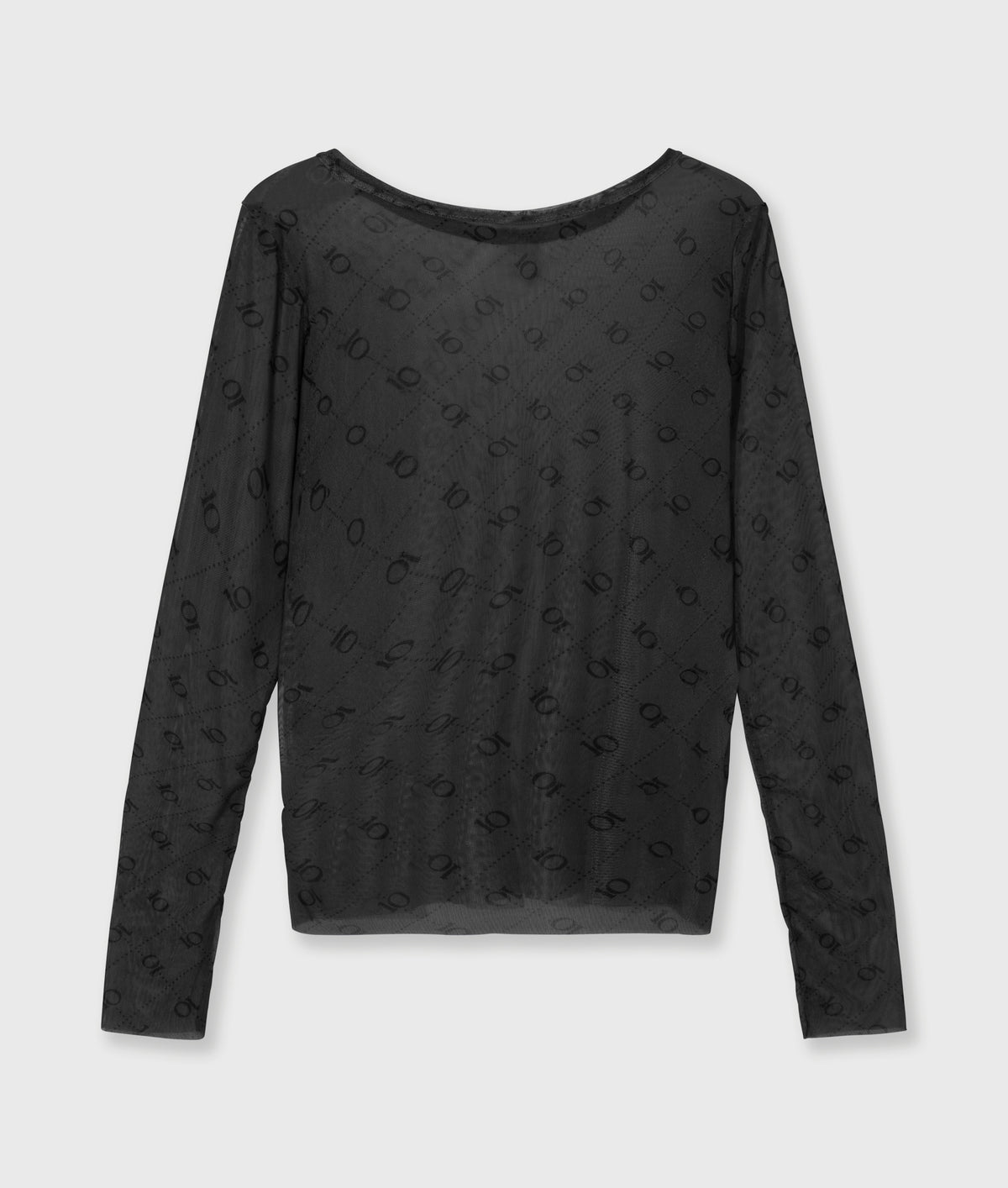 mesh long sleeve monogram steel blue | Bildmaterial bereitgestellt von SHOES.PLEASE.