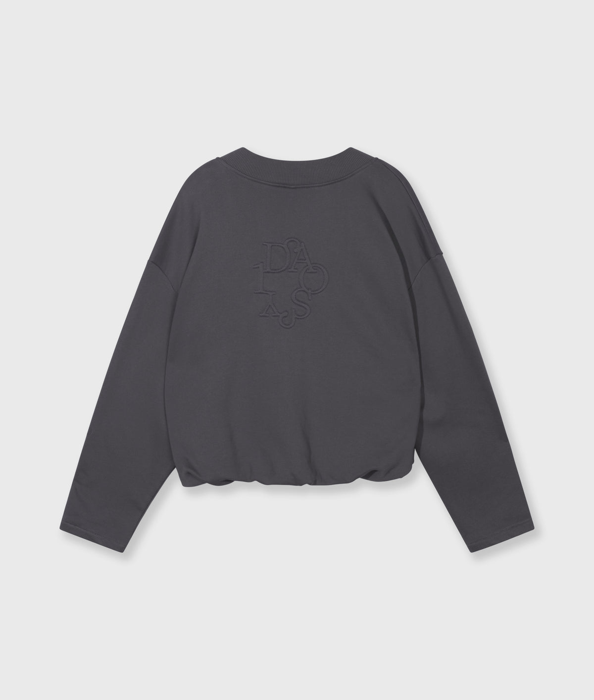 v-neck balloon sweater steel blue | Bildmaterial bereitgestellt von SHOES.PLEASE.