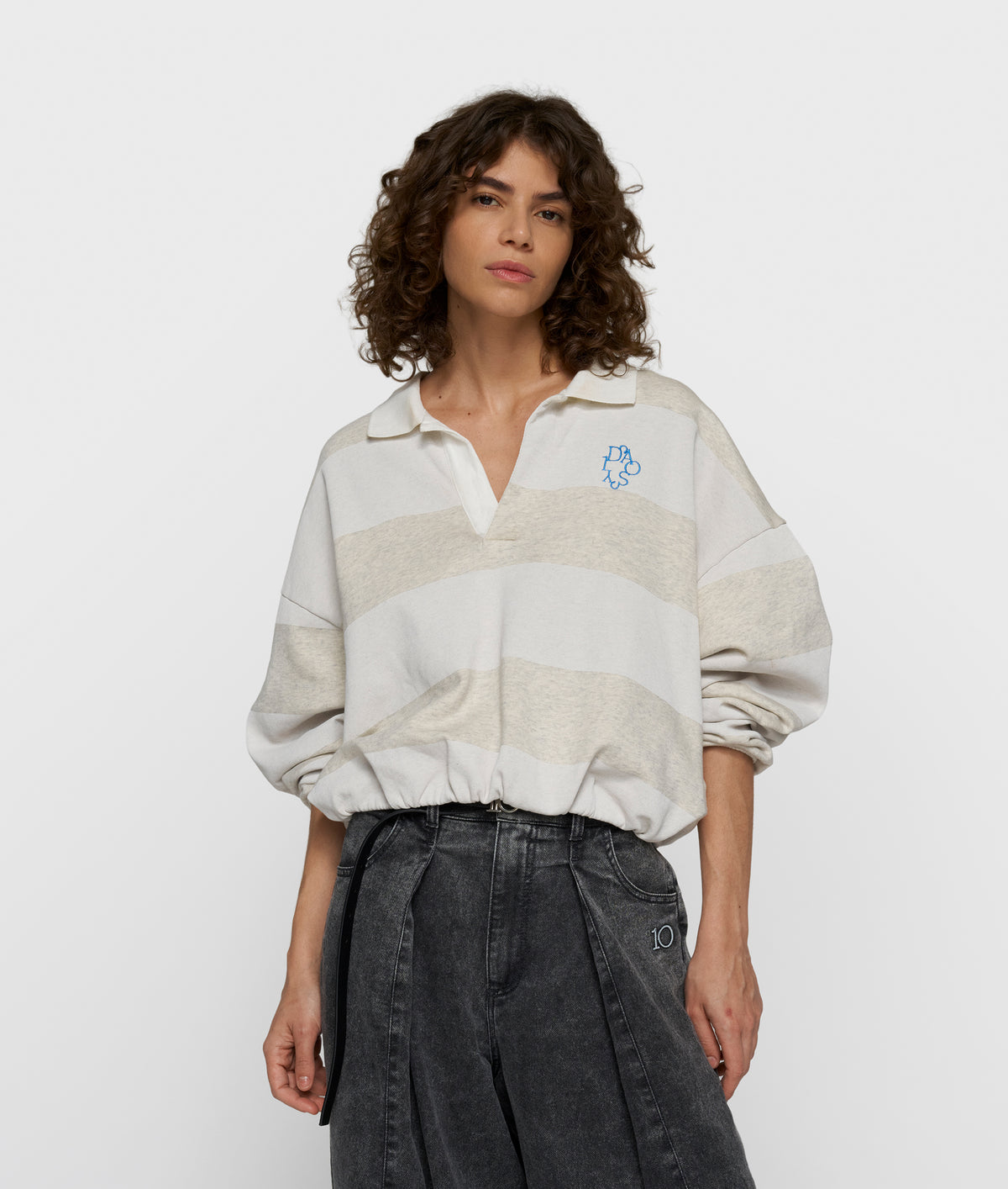 balloon sweater stripes soft white melee | Bildmaterial bereitgestellt von SHOES.PLEASE.