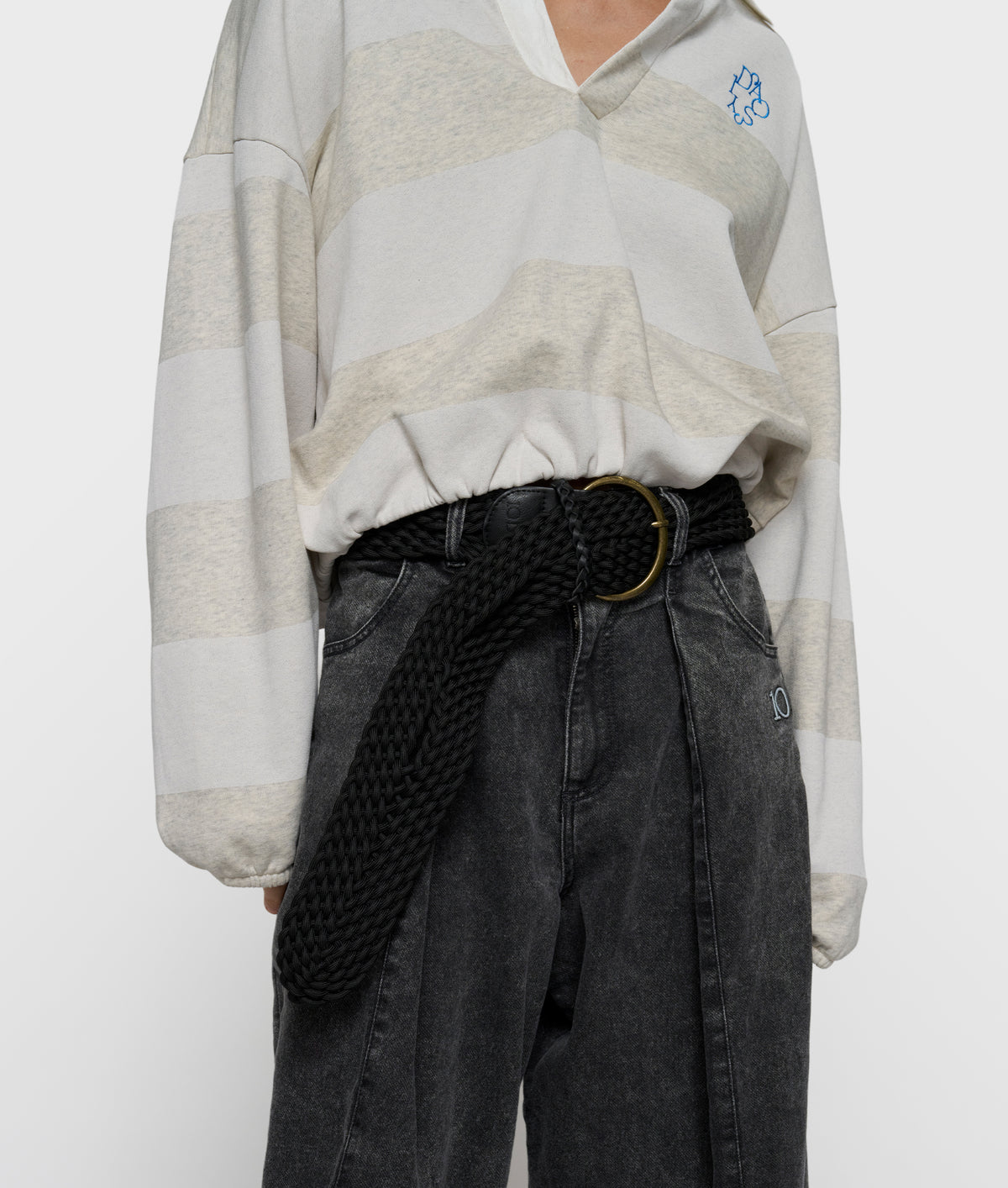 balloon sweater stripes soft white melee | Bildmaterial bereitgestellt von SHOES.PLEASE.