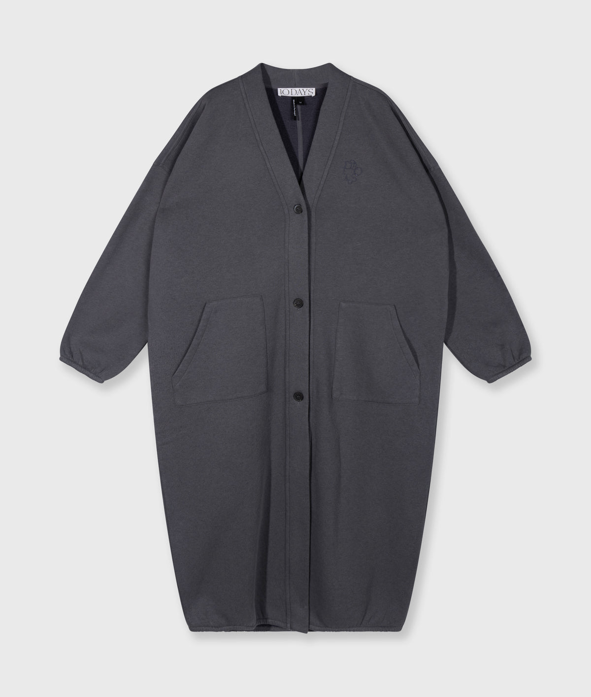 long baseball cardigan steel blue | Bildmaterial bereitgestellt von SHOES.PLEASE.