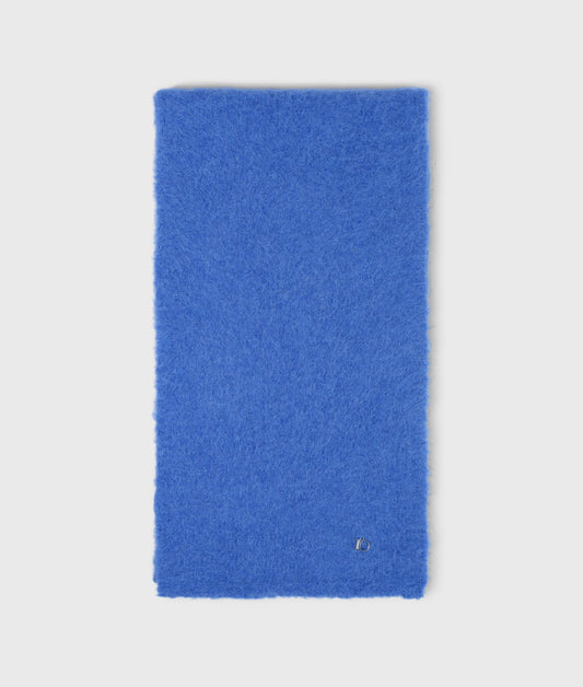 hairy knit scarf ultramarine