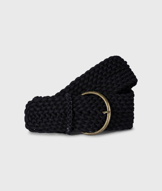 braided belt black