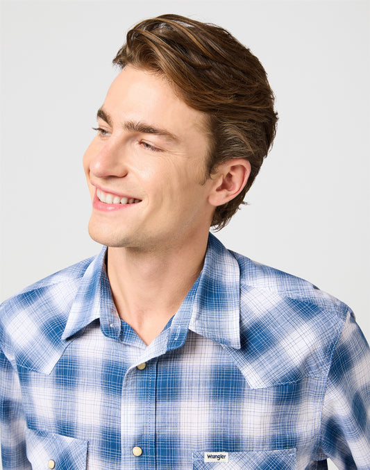 SS WESTERN SHIRT BLUE SHADOW blue