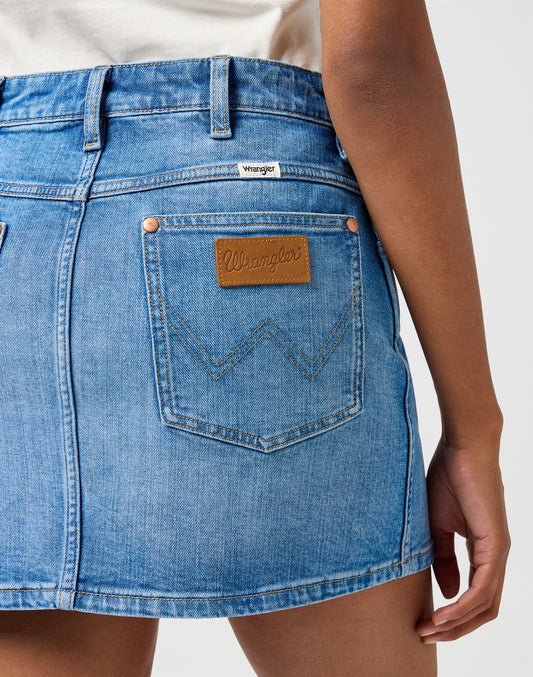 MINI SKIRT WRANGLER WRUGGED denim blue