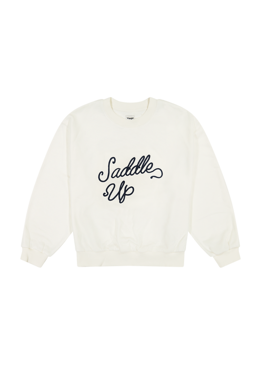 OVERSIZED SWEAT VINTAGE WHITE white