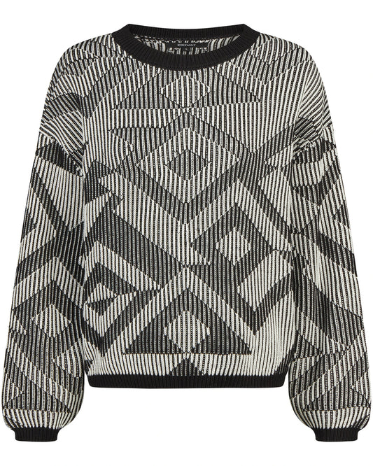 Ribby Knit black white
