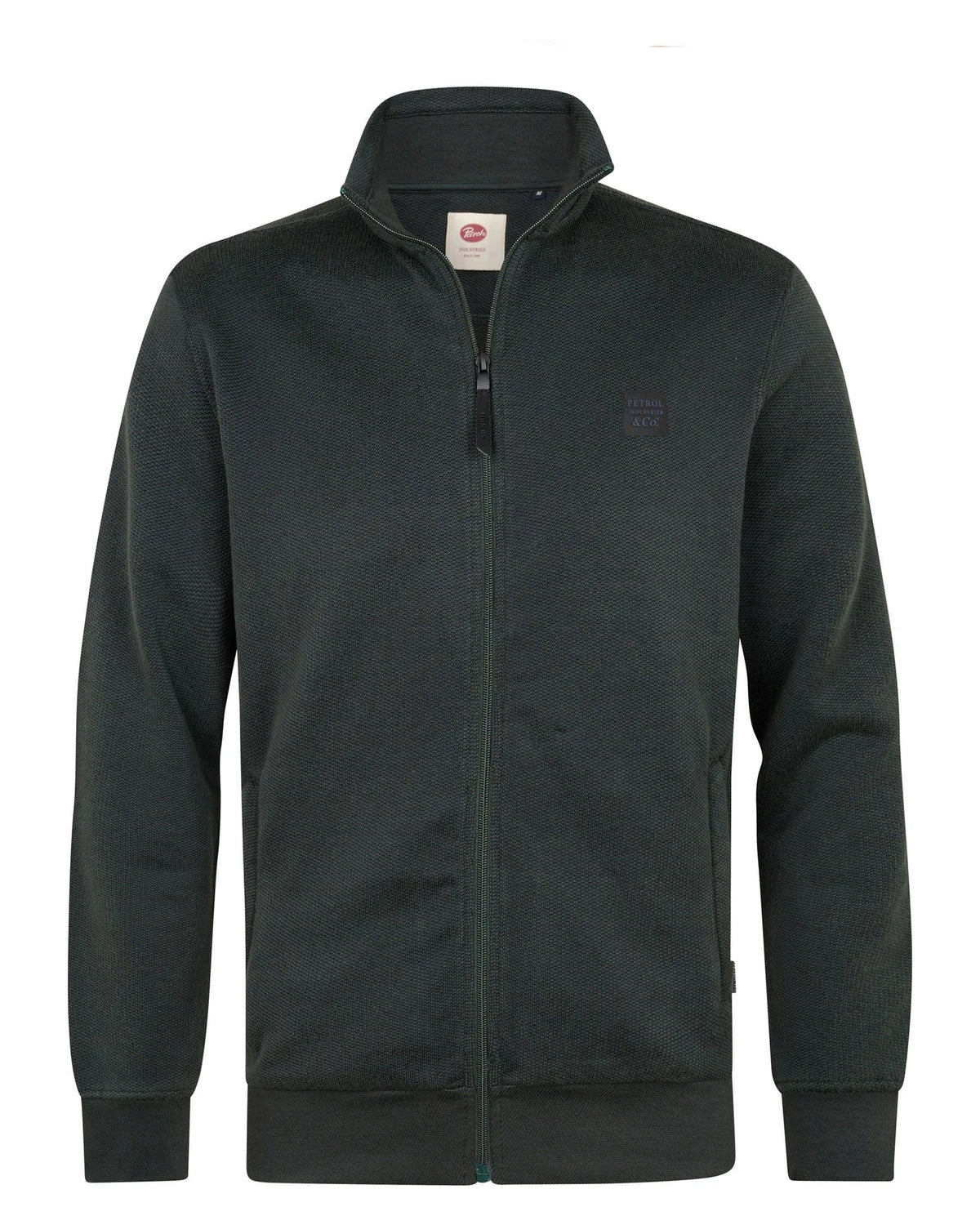 Men Sweater Collar Zip deep green | Bildmaterial bereitgestellt von SHOES.PLEASE.