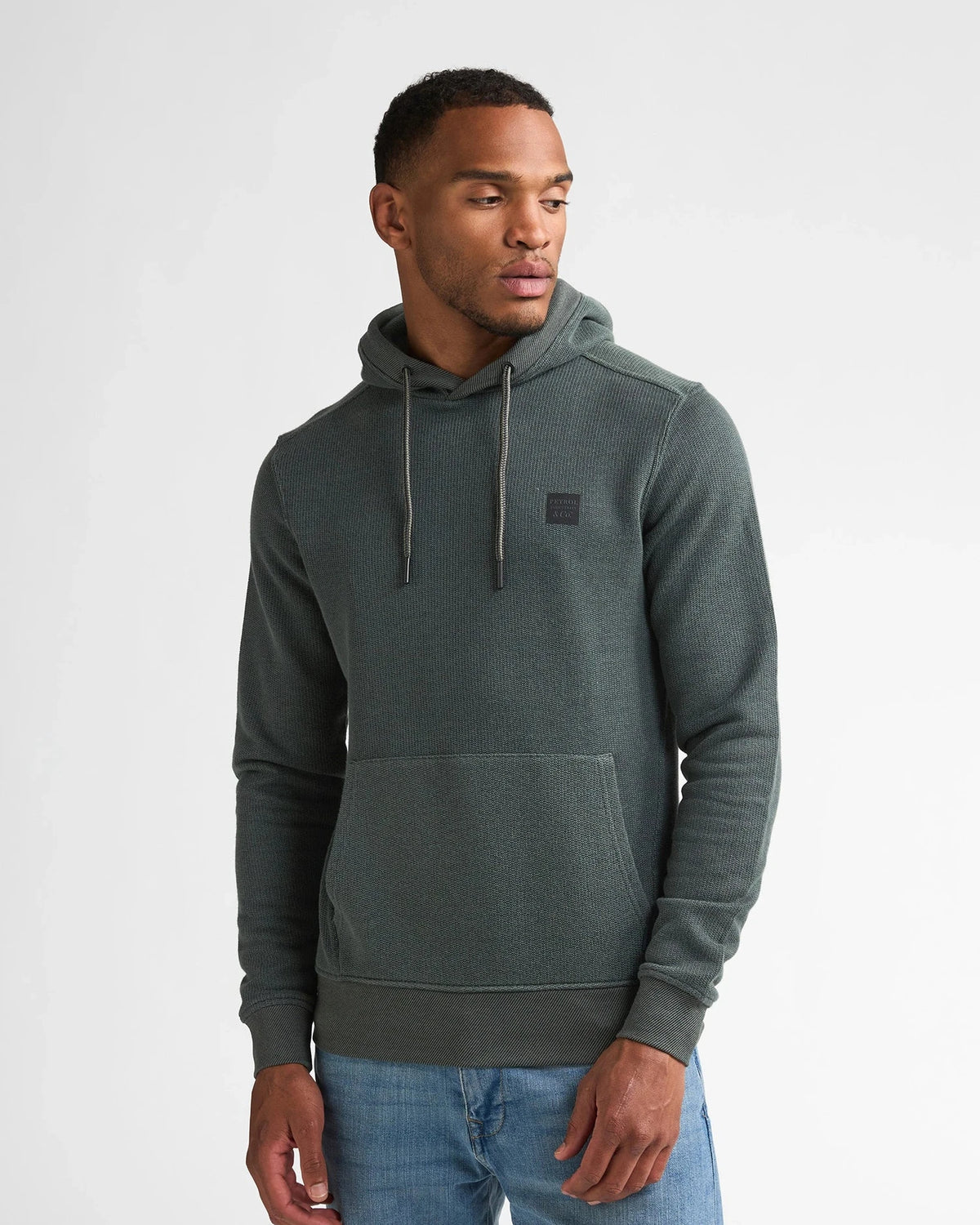 Men Sweater Hooded deep green | Bildmaterial bereitgestellt von SHOES.PLEASE.