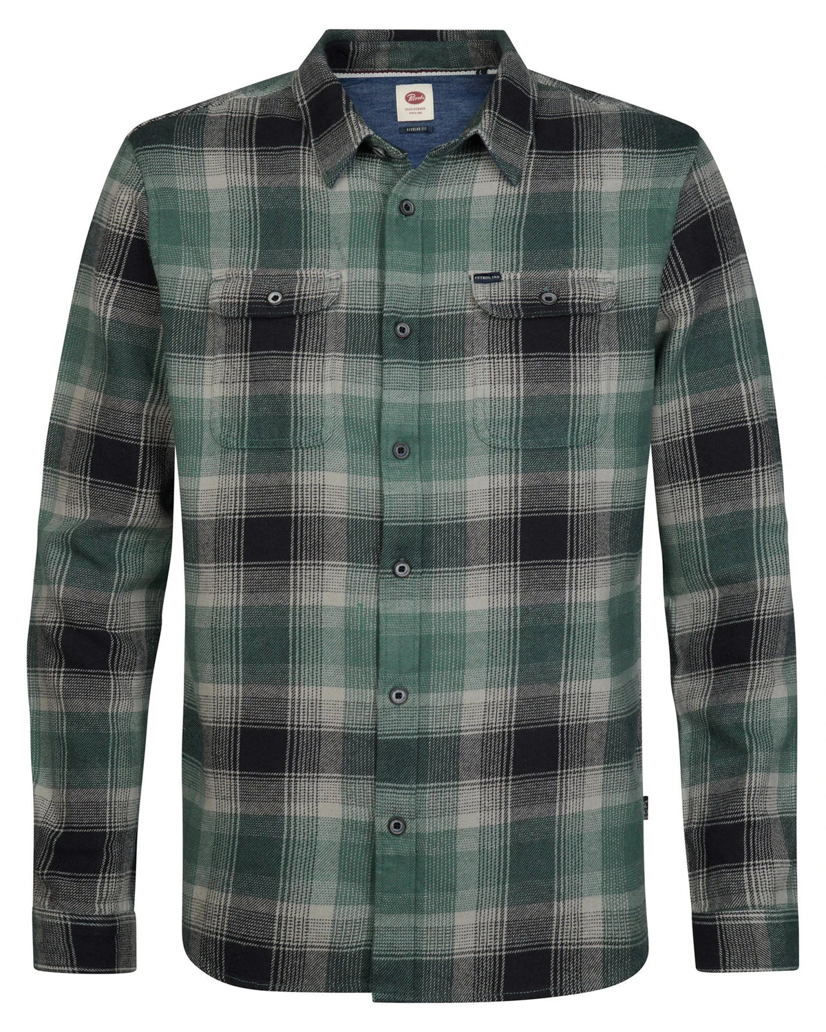 Men Shirt Long Sleeve Check teal green | Bildmaterial bereitgestellt von SHOES.PLEASE.