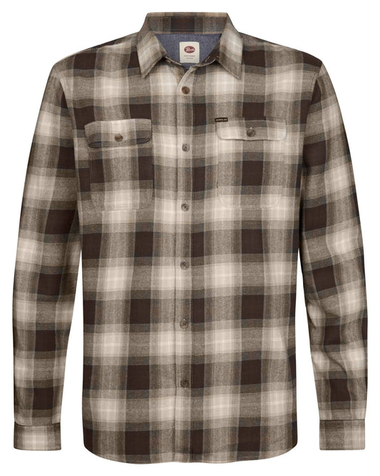 Men Shirt Long Sleeve Check iron steel