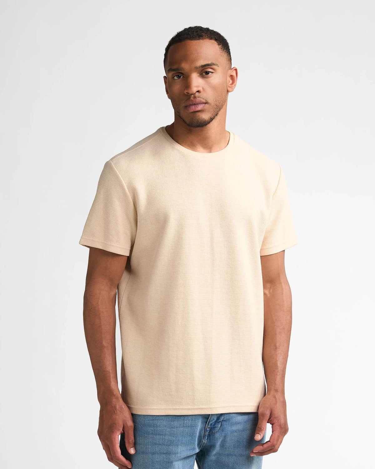 Men T-Shirt SS stone white | Bildmaterial bereitgestellt von SHOES.PLEASE.