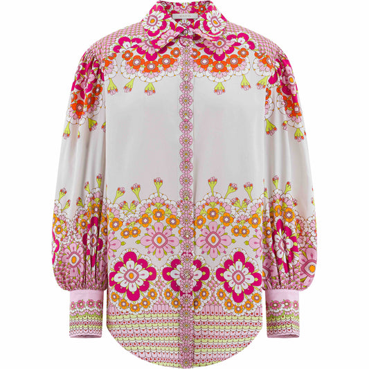 Hemdbluse pink multi