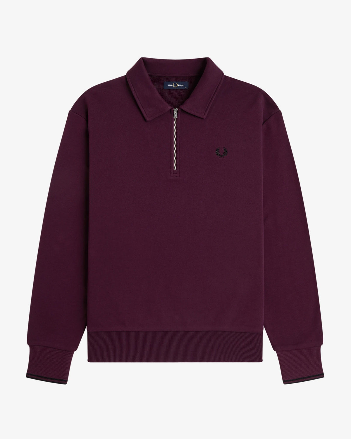 HALF ZIP COLLARED SWEATSHIRT plum | Bildmaterial bereitgestellt von SHOES.PLEASE.