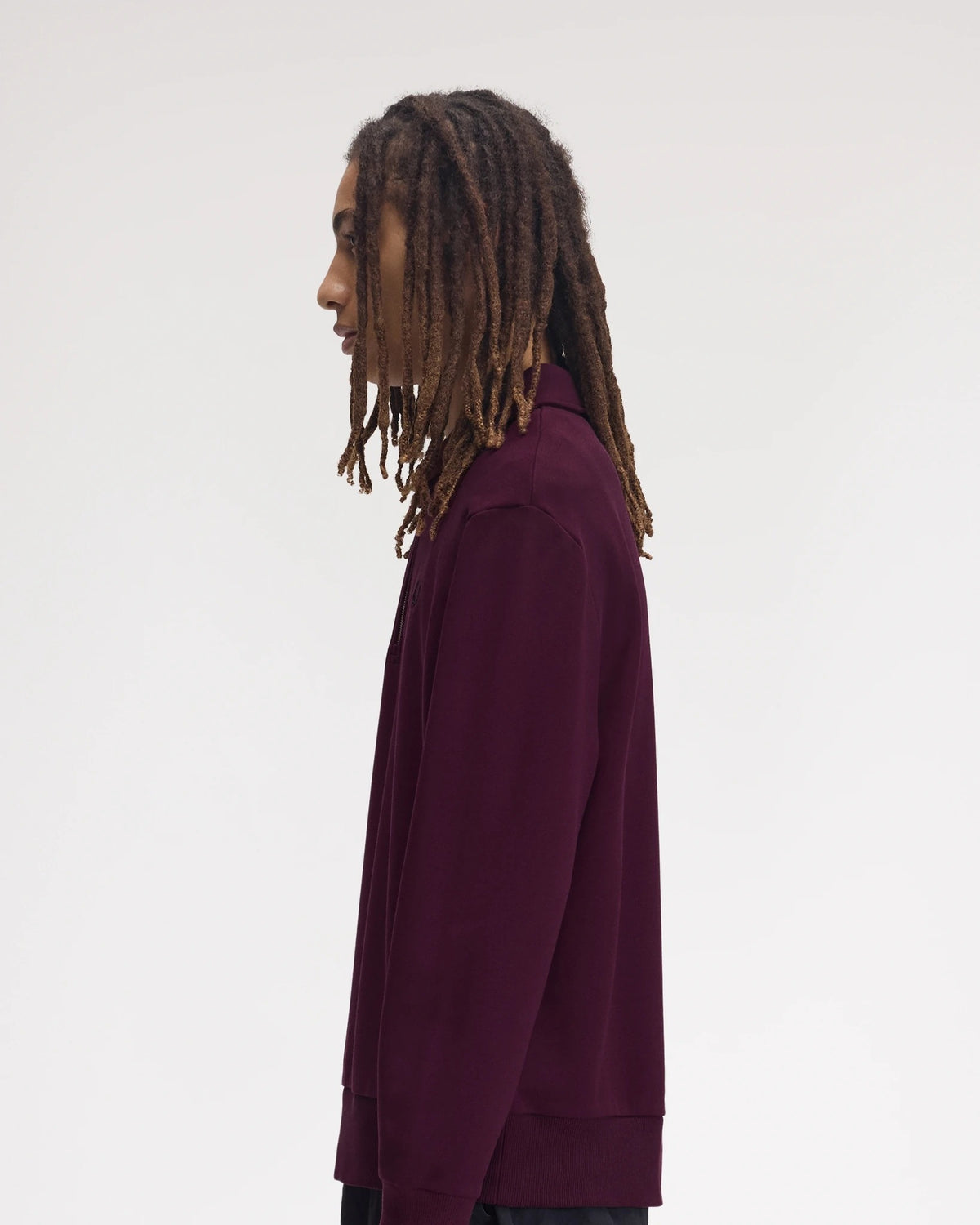 HALF ZIP COLLARED SWEATSHIRT plum | Bildmaterial bereitgestellt von SHOES.PLEASE.