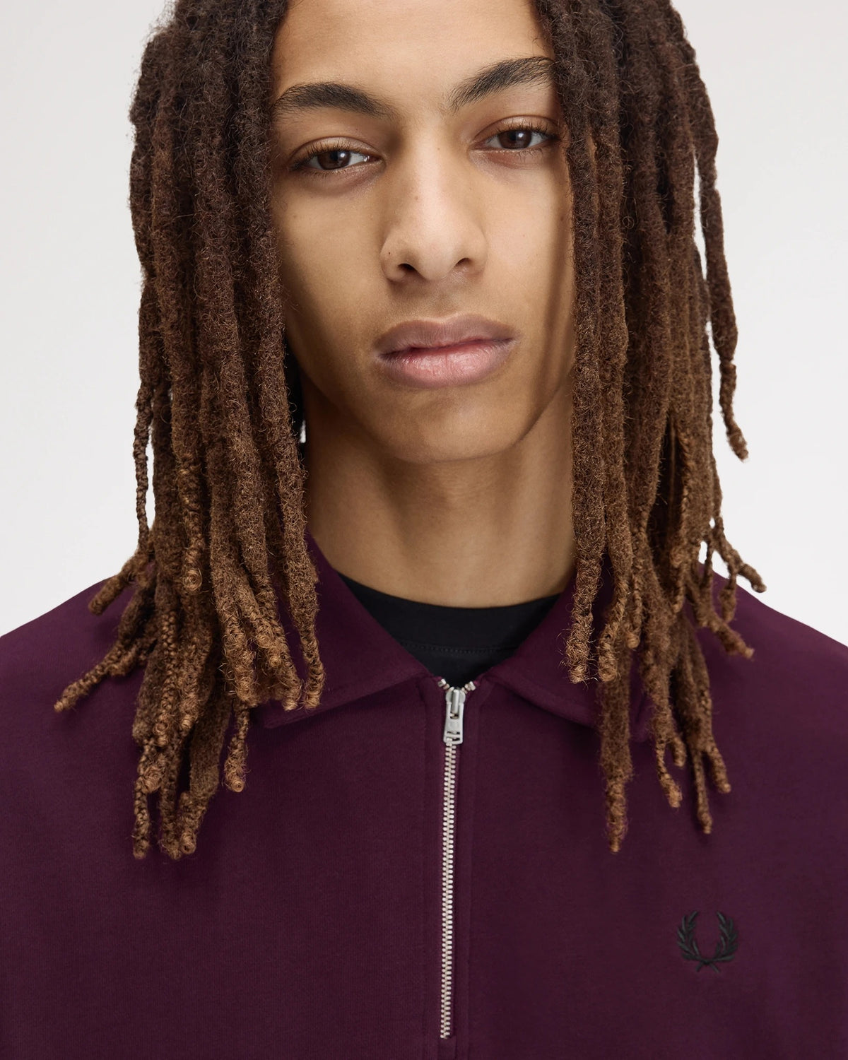 HALF ZIP COLLARED SWEATSHIRT plum | Bildmaterial bereitgestellt von SHOES.PLEASE.
