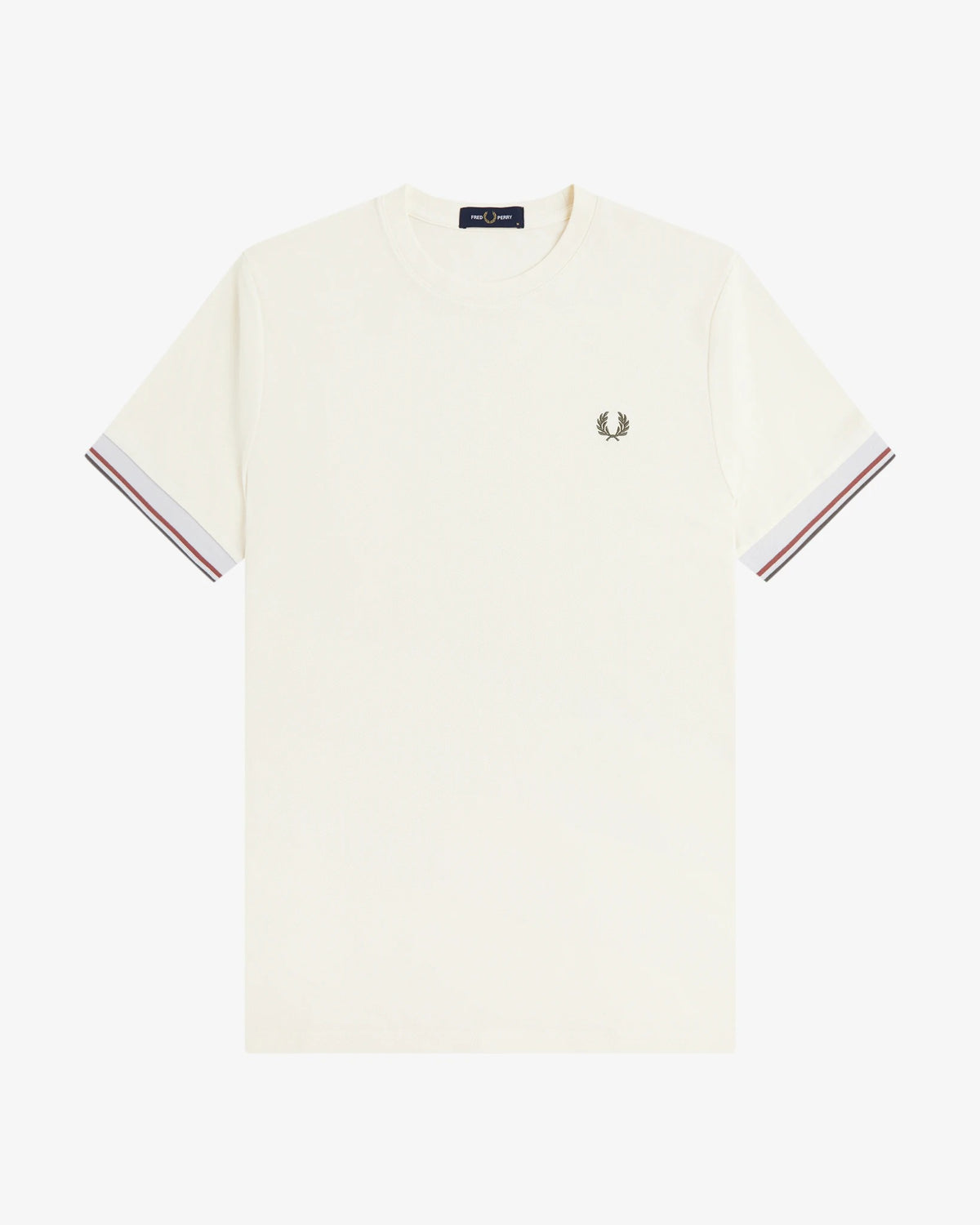 TWIN TIPPED  CUFF T-SHIRT ecru | Bildmaterial bereitgestellt von SHOES.PLEASE.