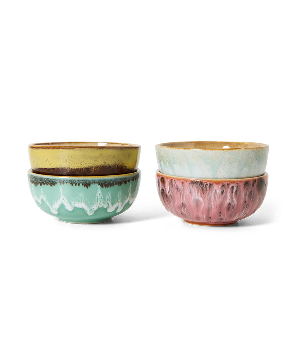 70s ceramics: XS bowls, modernist (set of 4) | Bildmaterial bereitgestellt von SHOES.PLEASE.