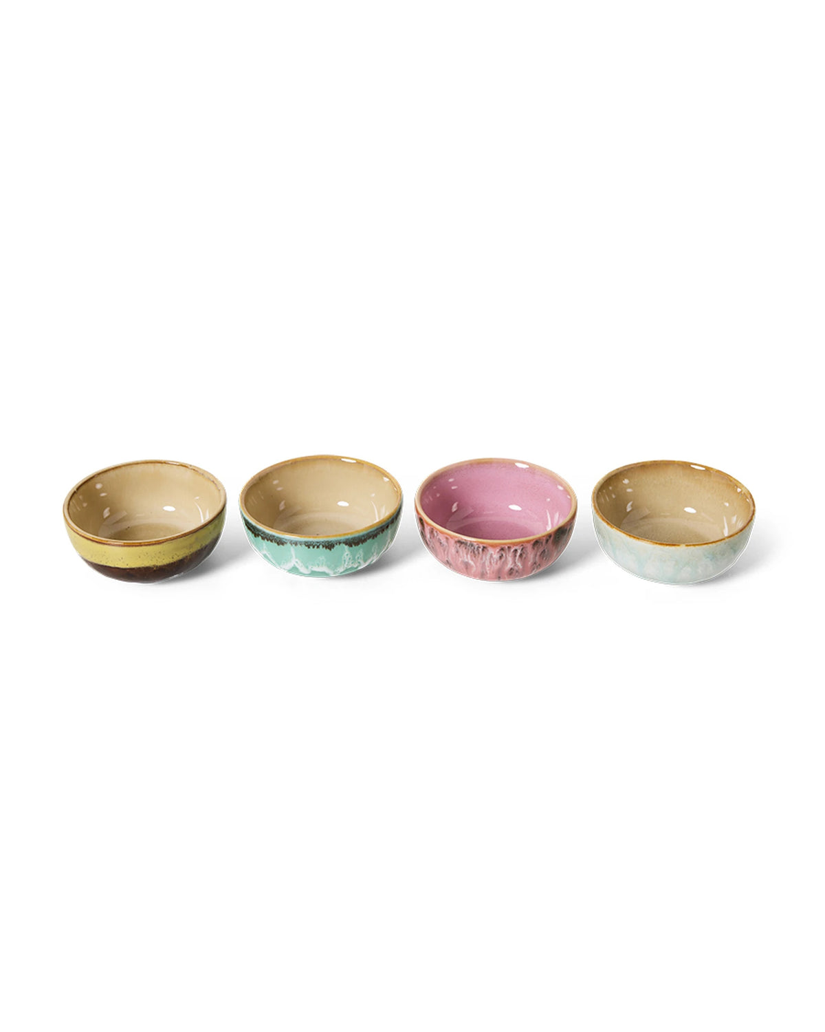 70s ceramics: XS bowls, modernist (set of 4) | Bildmaterial bereitgestellt von SHOES.PLEASE.