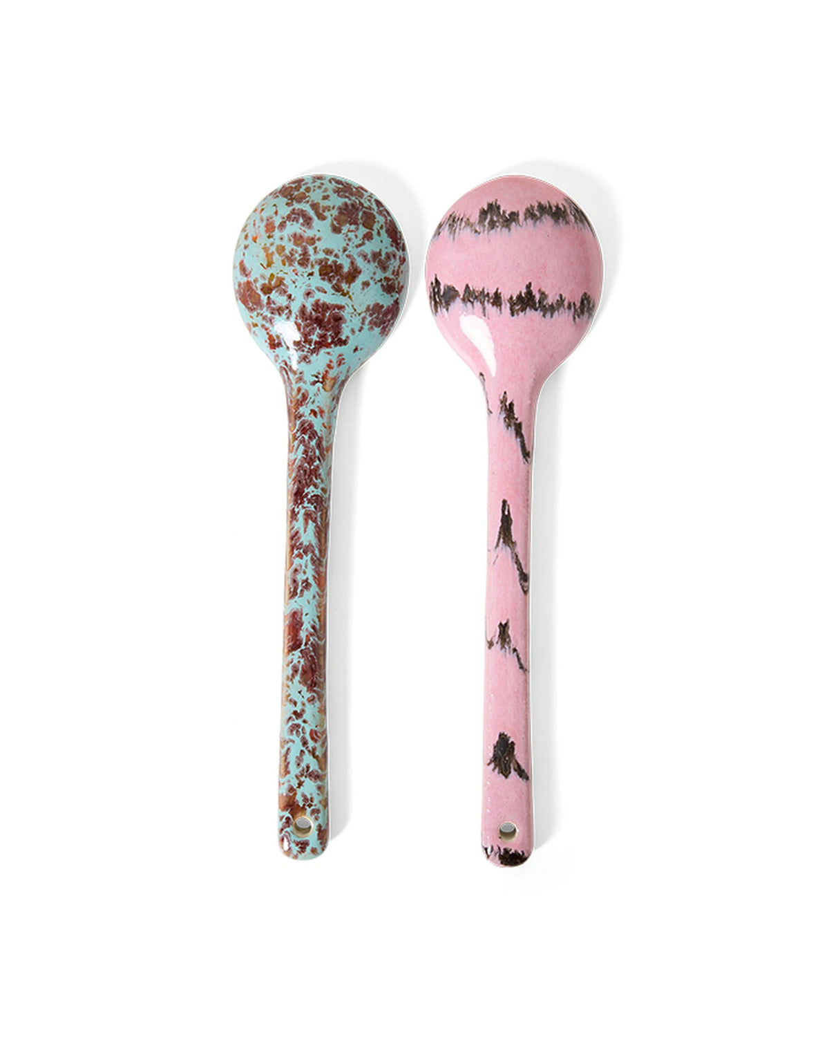 70s ceramics: serving spoons, sprinkle (set of 2) | Bildmaterial bereitgestellt von SHOES.PLEASE.