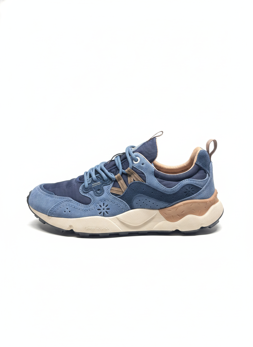 Yamano 3 Man Suede/Nylon navy blue brown | Bildmaterial bereitgestellt von SHOES.PLEASE.