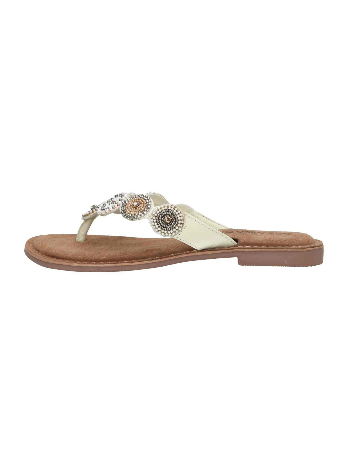 Ladies Toe Slippers Rounds offwhite | Bildmaterial bereitgestellt von SHOES.PLEASE.