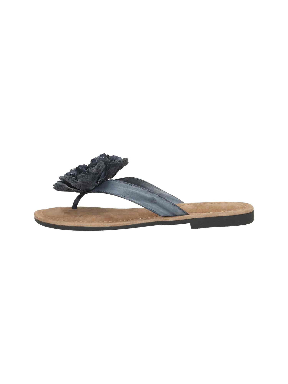 Ladies flower Slippers Uni Color black | Bildmaterial bereitgestellt von SHOES.PLEASE.