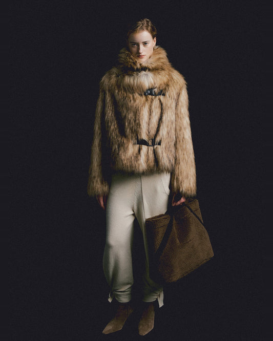 Roy Toggle Long Hair Jacket natural