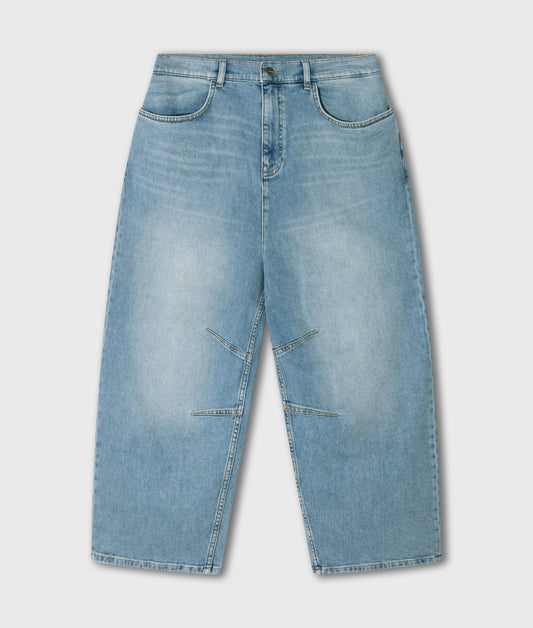 10DAYS Jeans Damen wide tapered blau