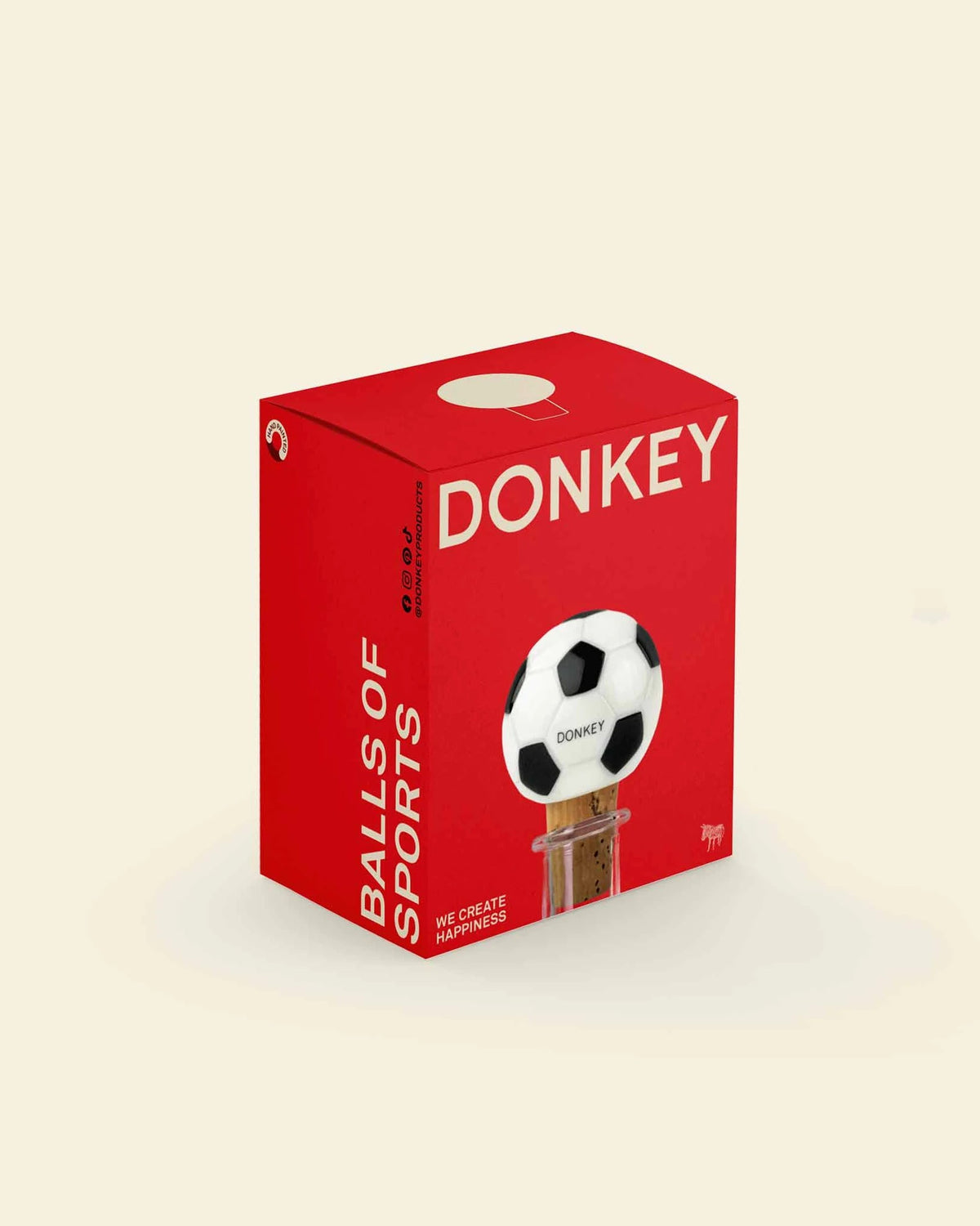 DONKEY Flaschenverschluss Icons of Sport Fußball weiß | Bildmaterial bereitgestellt von SHOES.PLEASE.