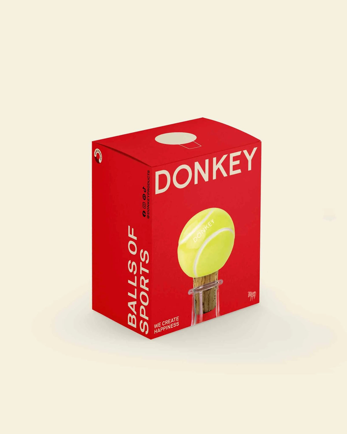 DONKEY Flaschenverschluss Icons of Sport Tennisball gelb | Bildmaterial bereitgestellt von SHOES.PLEASE.