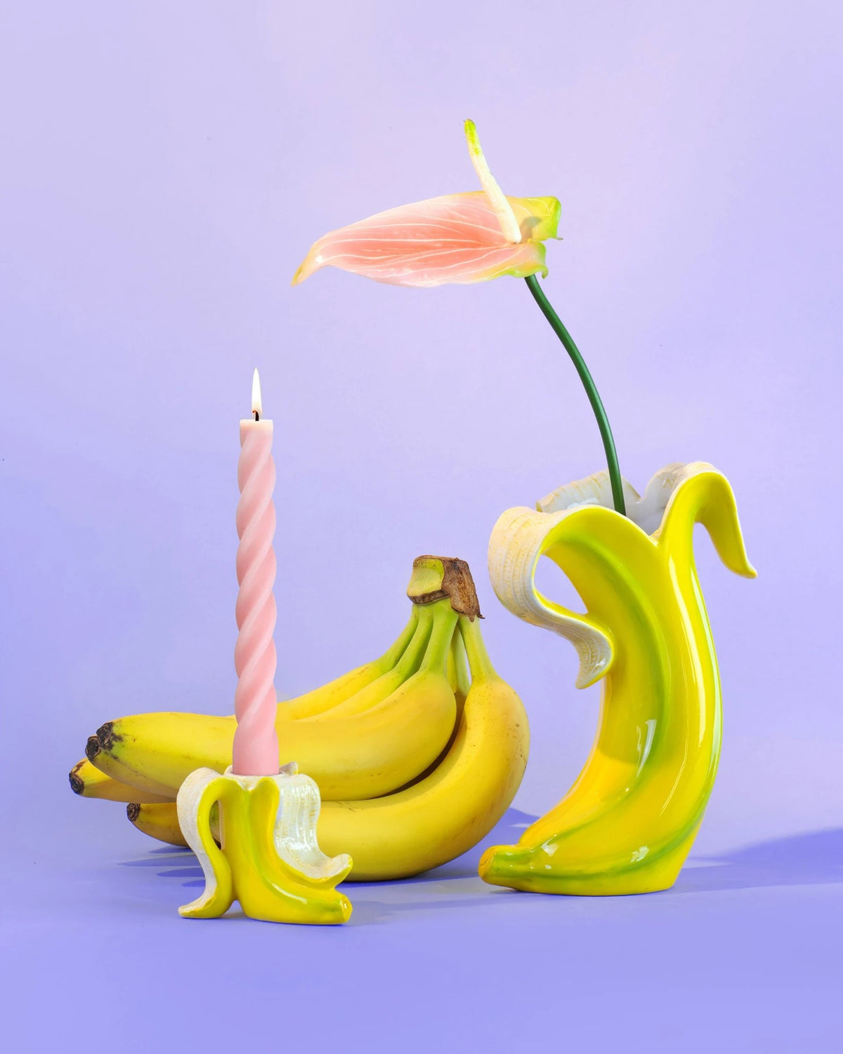 DONKEY Kerzenhalter-Set Banana Romance gelb | Bildmaterial bereitgestellt von SHOES.PLEASE.
