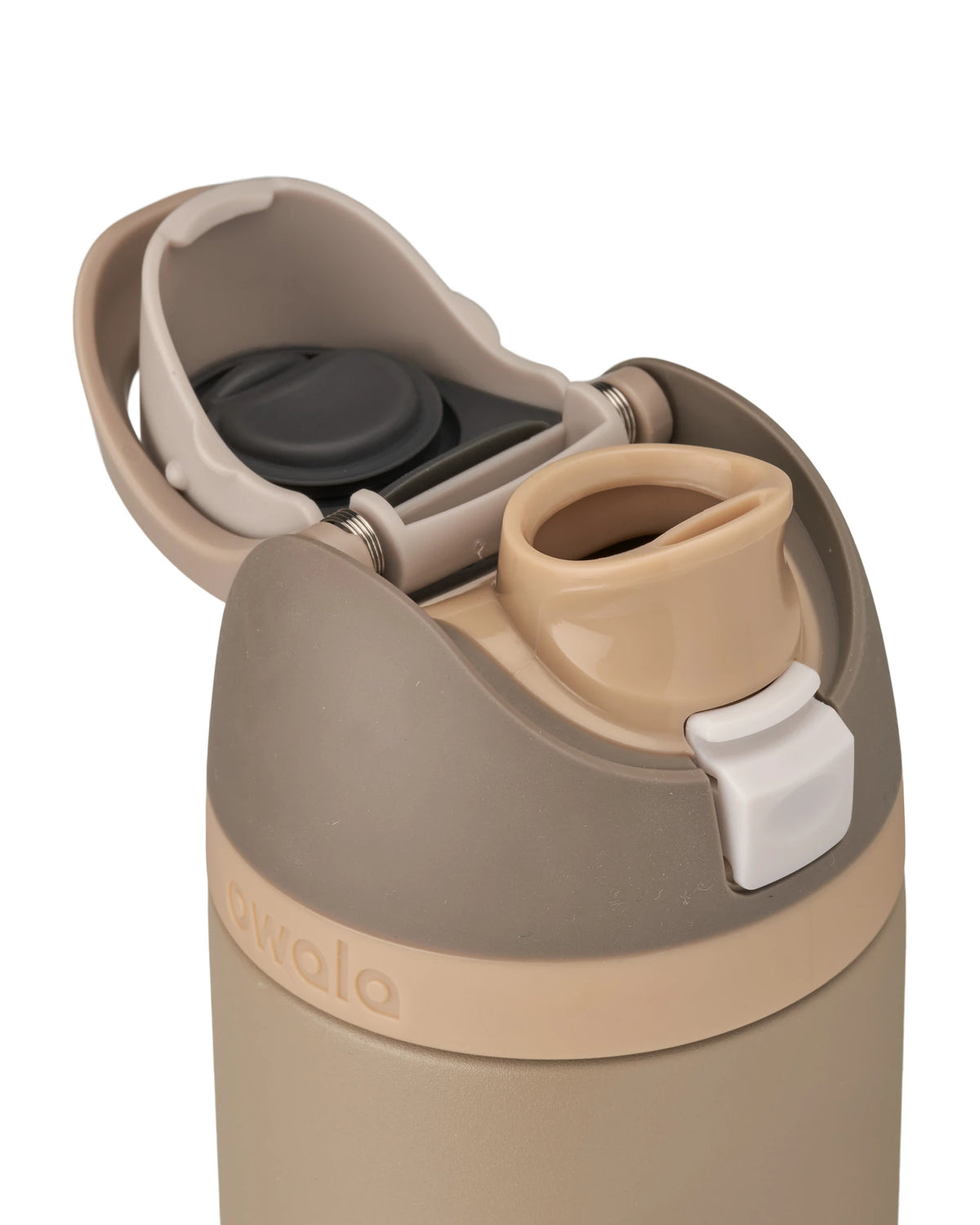 Owala FreeSip - Stainless Steel - 24-oz. - Grey/Brown (Down to Earth) | Bildmaterial bereitgestellt von SHOES.PLEASE.