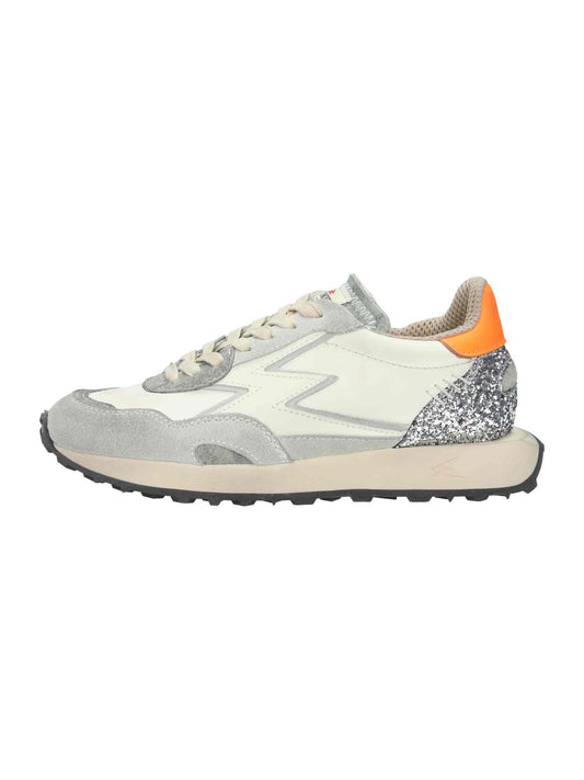 Hype Neon Orange White Leather white