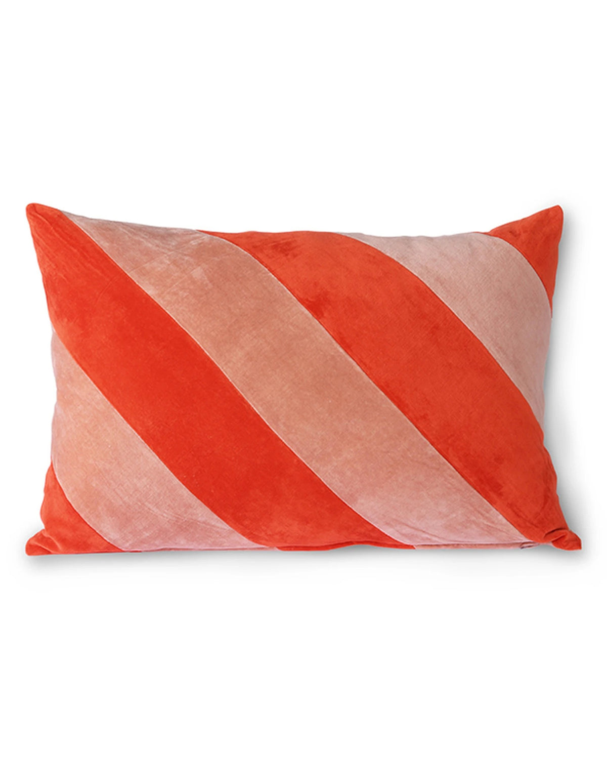 Striped velvet cushion red/pink (40x60) | Bildmaterial bereitgestellt von SHOES.PLEASE.