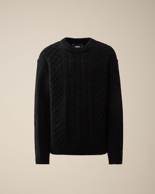 Knitwear Crew Neck Lambswool GRS  black