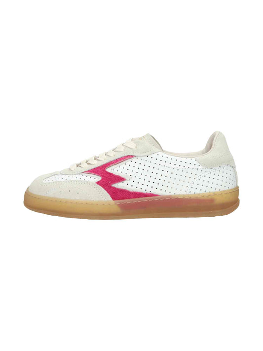 Club Cherry Scrached Suede Logo Perforated white