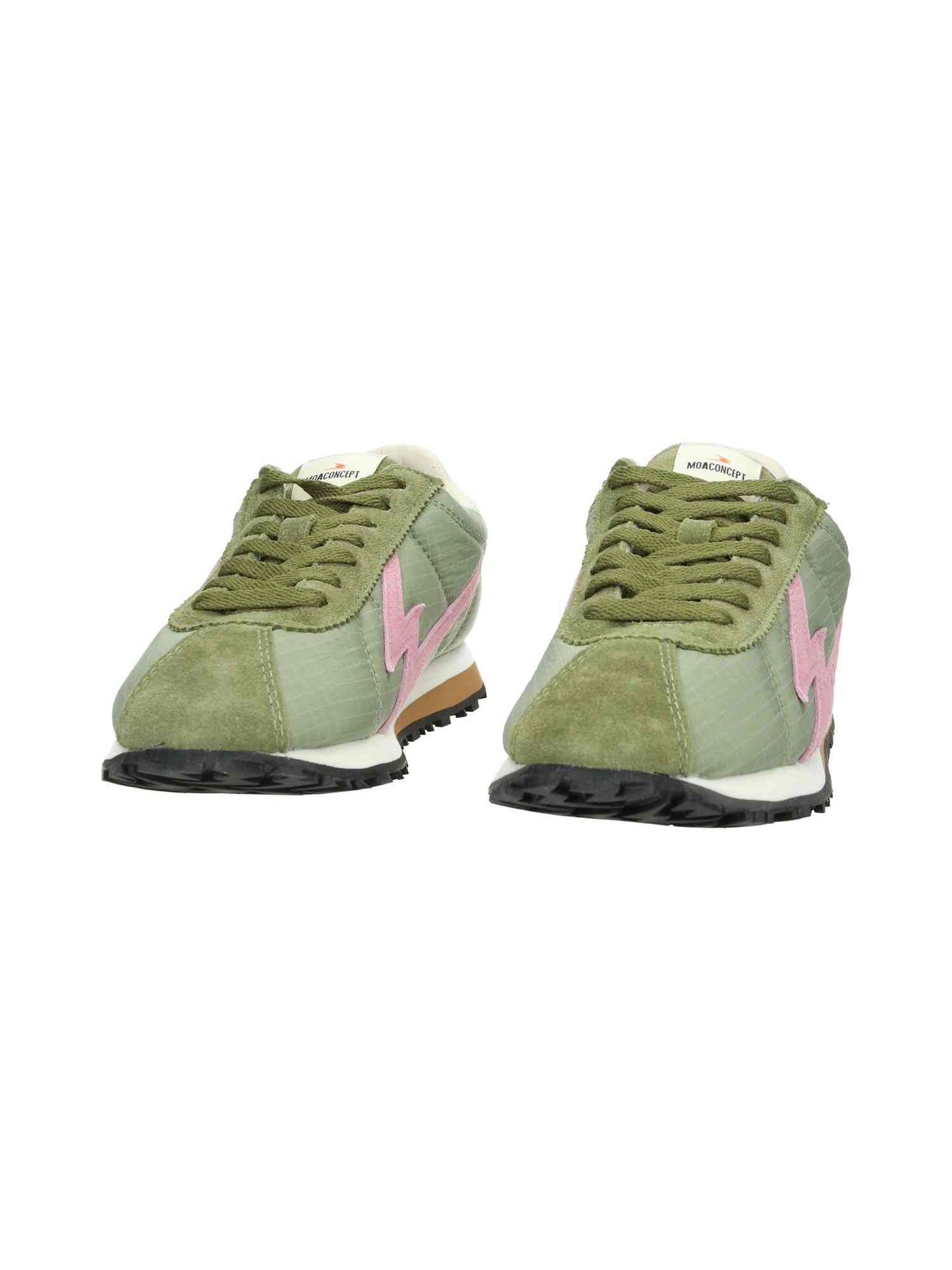 W Powder Pink Logo And Details khaki green | Bildmaterial bereitgestellt von SHOES.PLEASE.